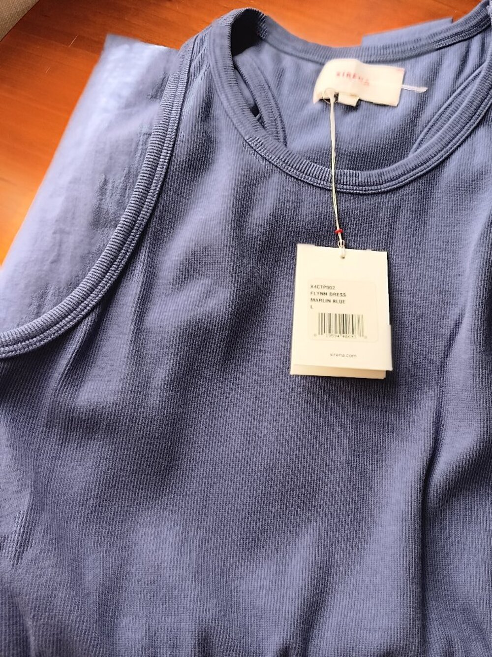 NWT XIRENA Flynn Tank Dress in Marlin Blue Cotton Maxi Size Large - Picture 12 of 15